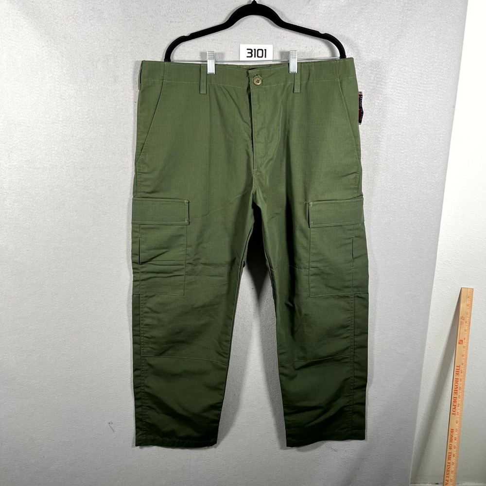 The Force Cargo Pants Mens 29L Olive Green Ripstop Straight Leg Hiking Outdoor
